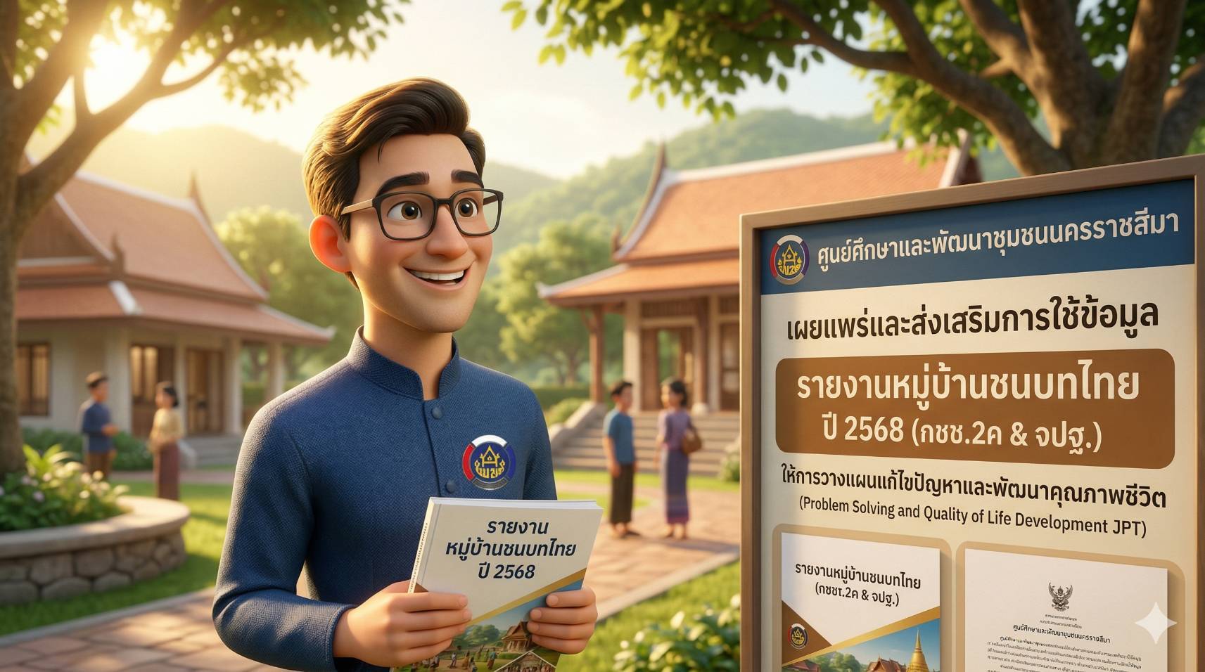 เอกสารรายงานหมู่บ้านชนบทไทย ข้อมูลพื้นฐานระดับหมู่บ้าน (กชช.2ค) และข้อมูลความจำเป็นพื้นฐาน (จปฐ.) ปี 2568