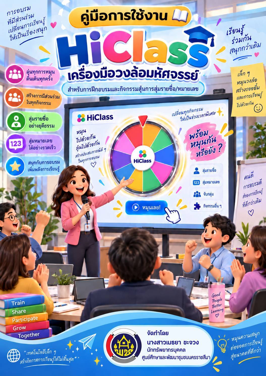  ยกระดับการฝึกอบรมและการจัดกิจกรรมของคุณด้วย "HiClass เครื่องมือวงล้อมหัศจรรย์"